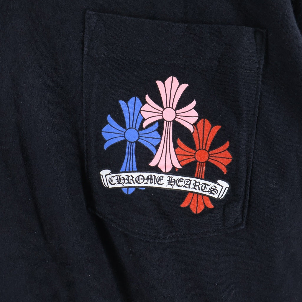 CHROME HEARTS(クロムハーツ) MLTCOL CEM CRS LS マルチカラーセメタリークロスプリント長袖カットソー ブラック ‐