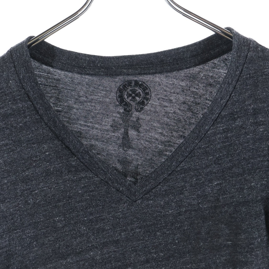 CHROME HEARTS(クロムハーツ) OLD 3CEMETARY オールド 3セメタリー バッククロスライン Vネック半袖Tシャツ ショートスリーブカットソー グレー