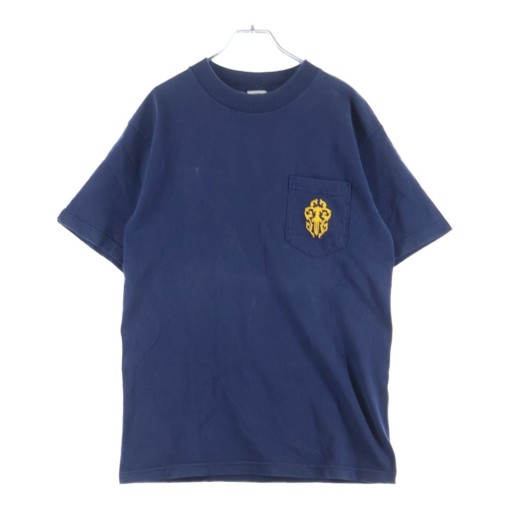 CHROME HEARTS(クロムハーツ) OLD DAGGER オールド ダガープリント クルーネック半袖Tシャツ ショートスリーブカットソー ネイビー/イエロー
