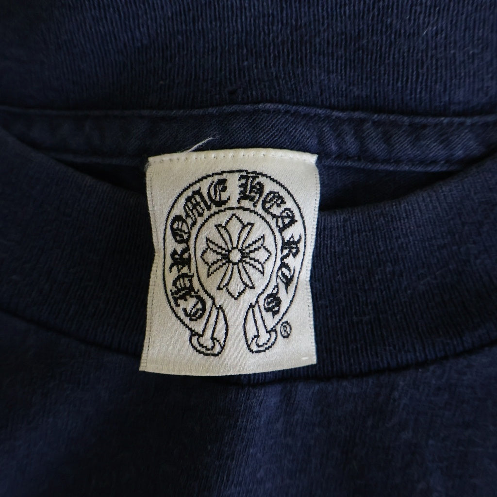 CHROME HEARTS(クロムハーツ) OLD DAGGER オールド ダガープリント クルーネック半袖Tシャツ ショートスリーブカットソー ネイビー/イエロー