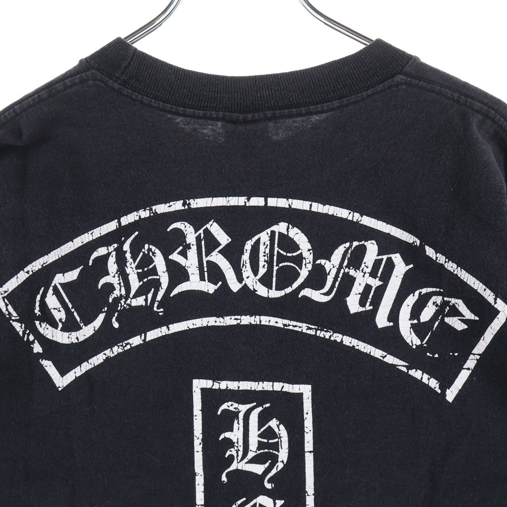 CHROME HEARTS(クロムハーツ) OLD Star Vertical Logo オールド スターライン ヴァーティカルロゴ クルーネック半袖Tシャツ ショートスリーブカットソー ブラック