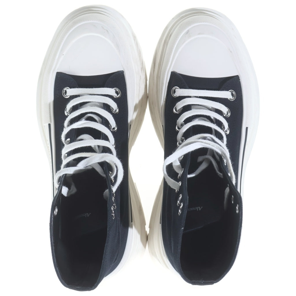 Alexander McQueen(アレキサンダーマックイーン) Tread Slick トレッド スリック ハイカットスニーカー キャンバス ブラック 705660