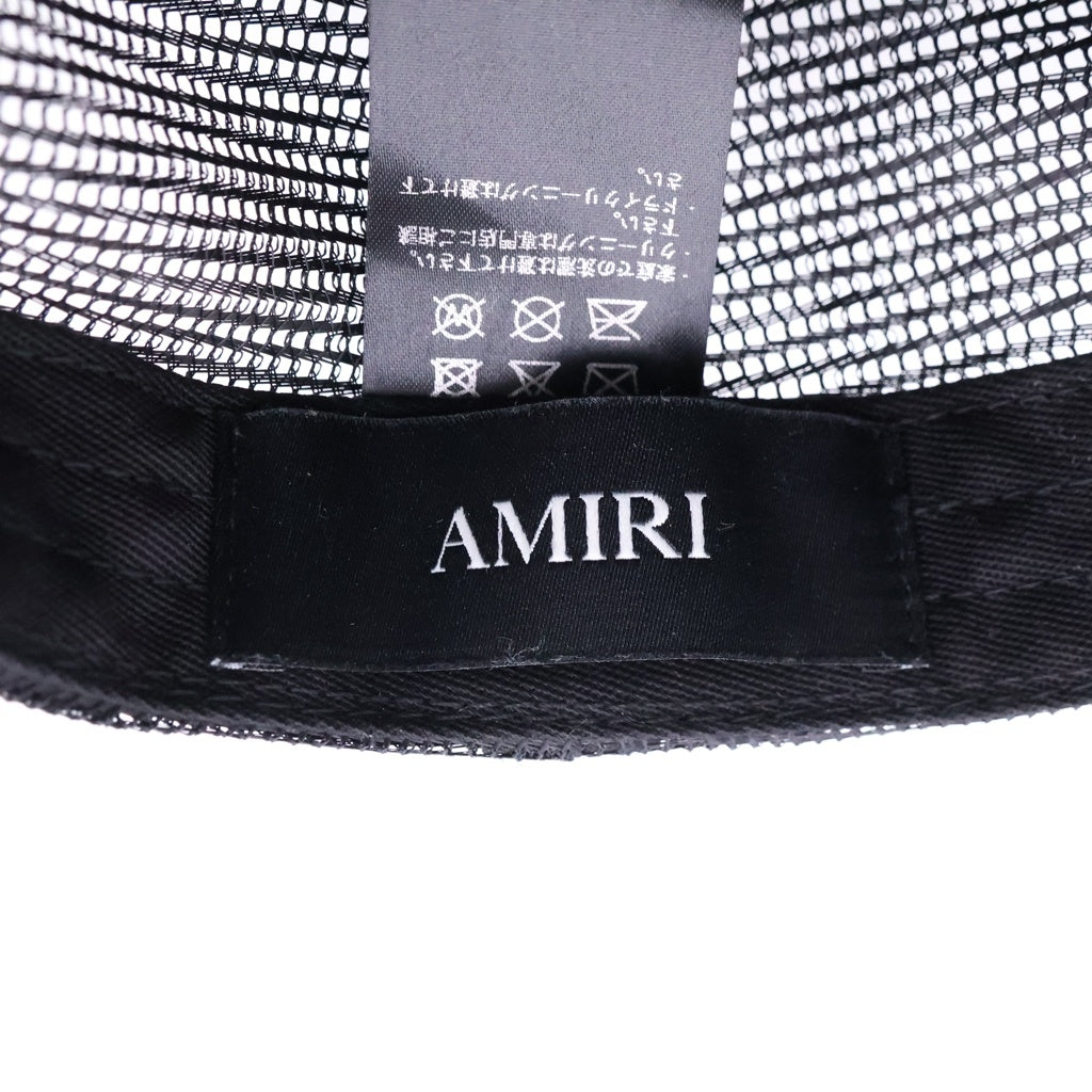 AMIRI(アミリ) MAクレスト トラッカーキャップ 刺繍 メッシュキャップ ブラック