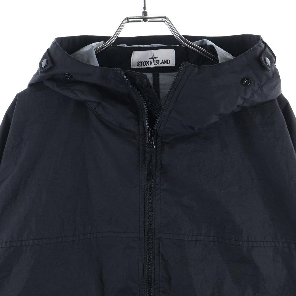 STONE ISLAND(ストーンアイランド) 26SS ワッペンロゴ フーデッドジャケット ナイロンジャケット ブラック L1S154100004S0A2
