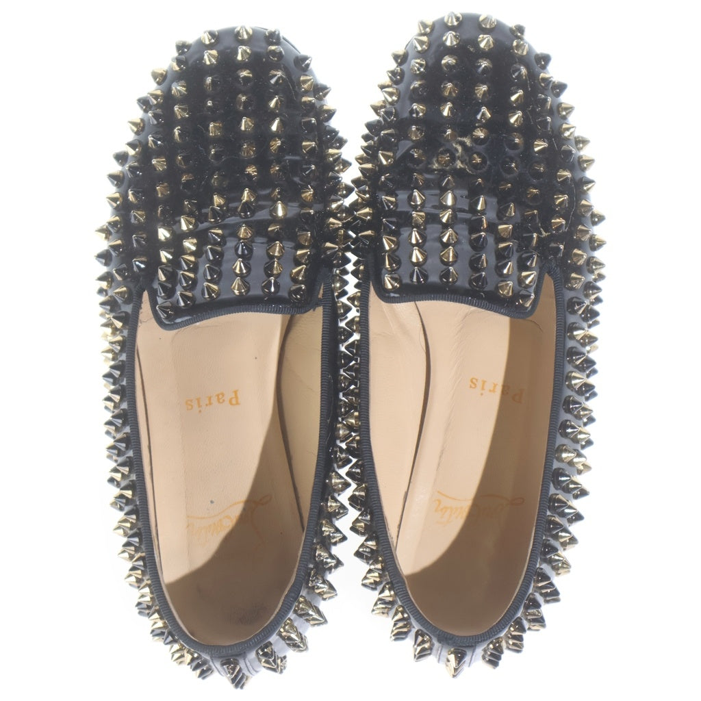 CHRISTIAN LOUBOUTIN(クリスチャンルブタン) スタッズ スリッポン パンプス レディース ブラック
