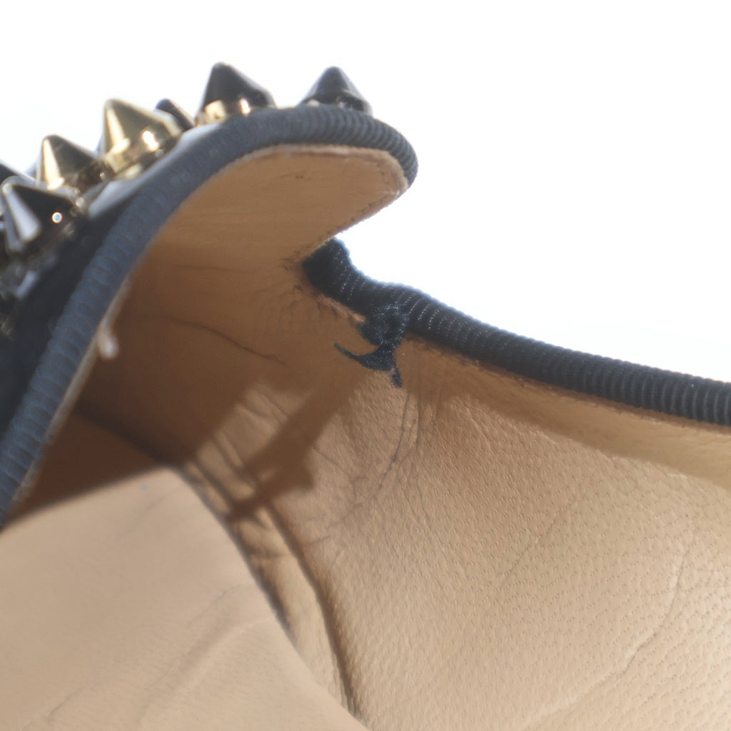 CHRISTIAN LOUBOUTIN(クリスチャンルブタン) スタッズ スリッポン パンプス レディース ブラック
