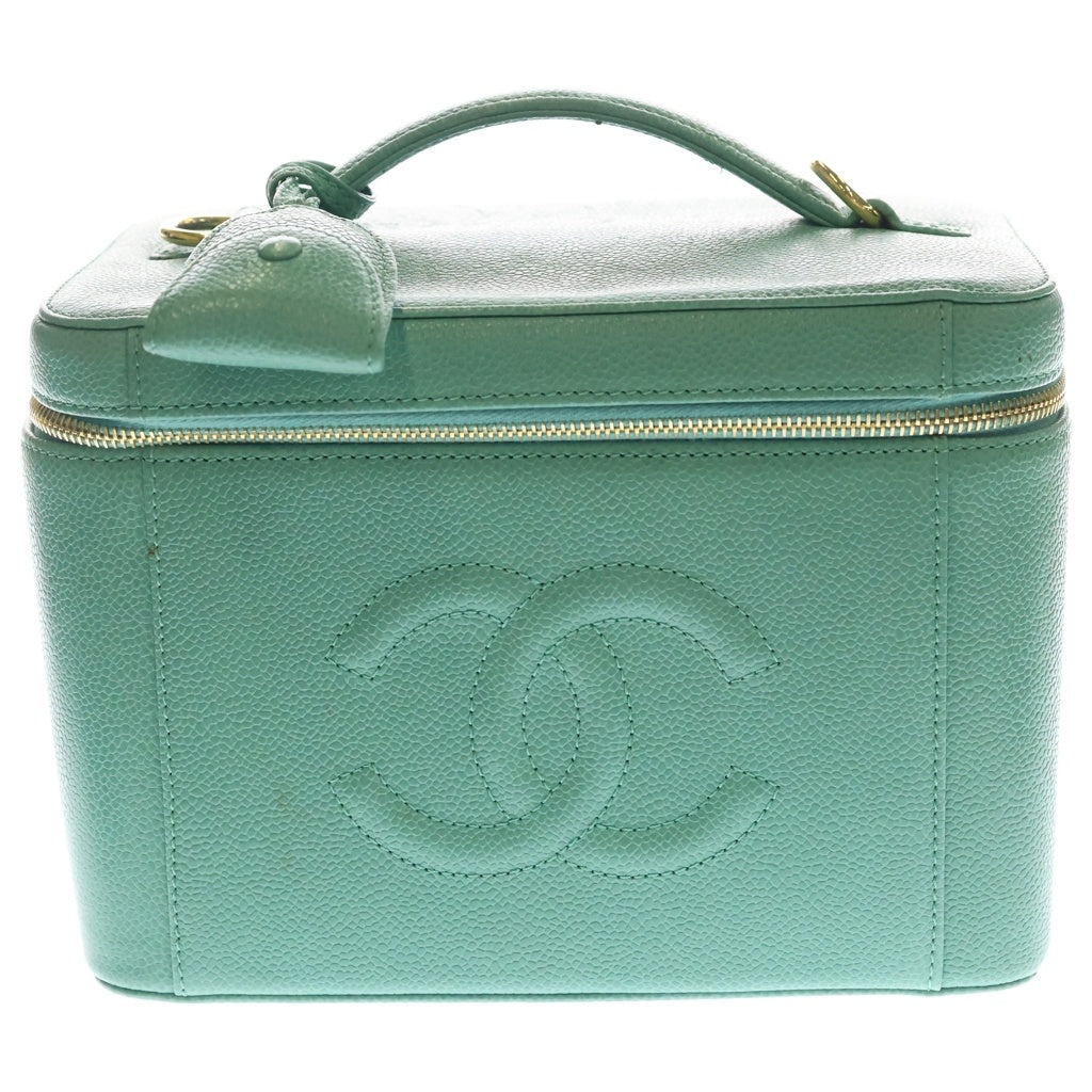CHANEL(シャネル) ヴィンテージ バニティ バッグ 2way ショルダーバッグ ブルー レディース