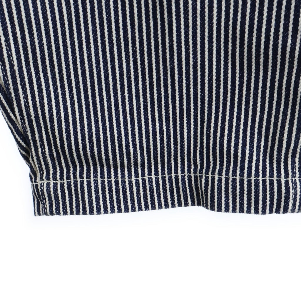 BLACK Scandal Yohji Yamamoto(ブラックスキャンダルヨウジヤマモト) 23SS HICKORY A-SIDE TUCK PANTS ヒッコリー エーサイド タックパンツ ストライプ ブルー/ホワイト HZ-P97-042