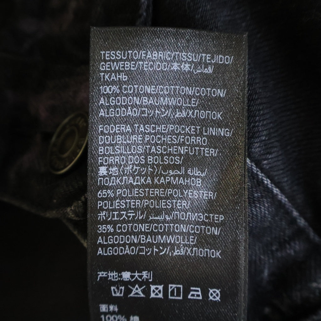 BALENCIAGA(バレンシアガ) 25AW クレヨングラフィックデザイン ミニマル バギーパンツ デニムパンツ ブラック E69D 857216 TTWA8