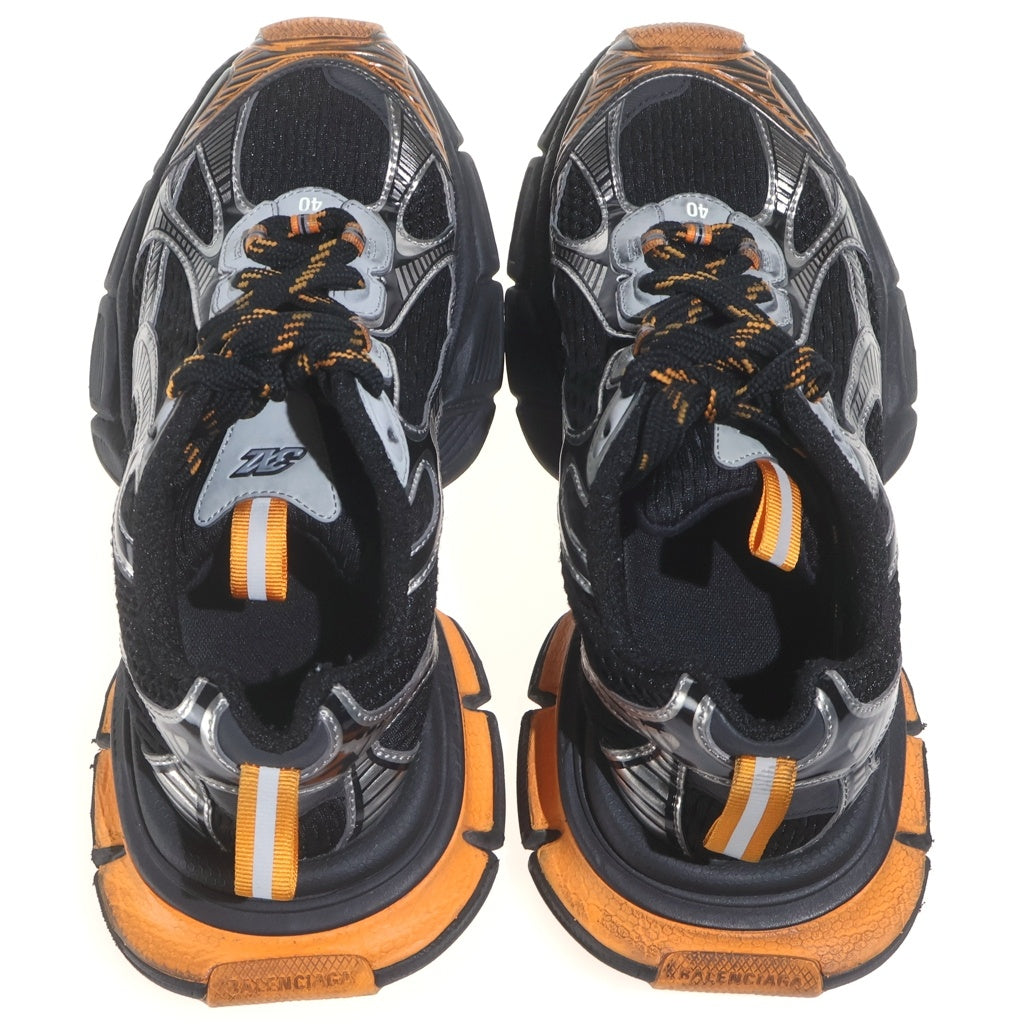 BALENCIAGA(バレンシアガ) 3XL SNEAKER スリーエックスエル ユーズド加工 メッシュ ローカットスニーカー ブラック/オレンジ 734734