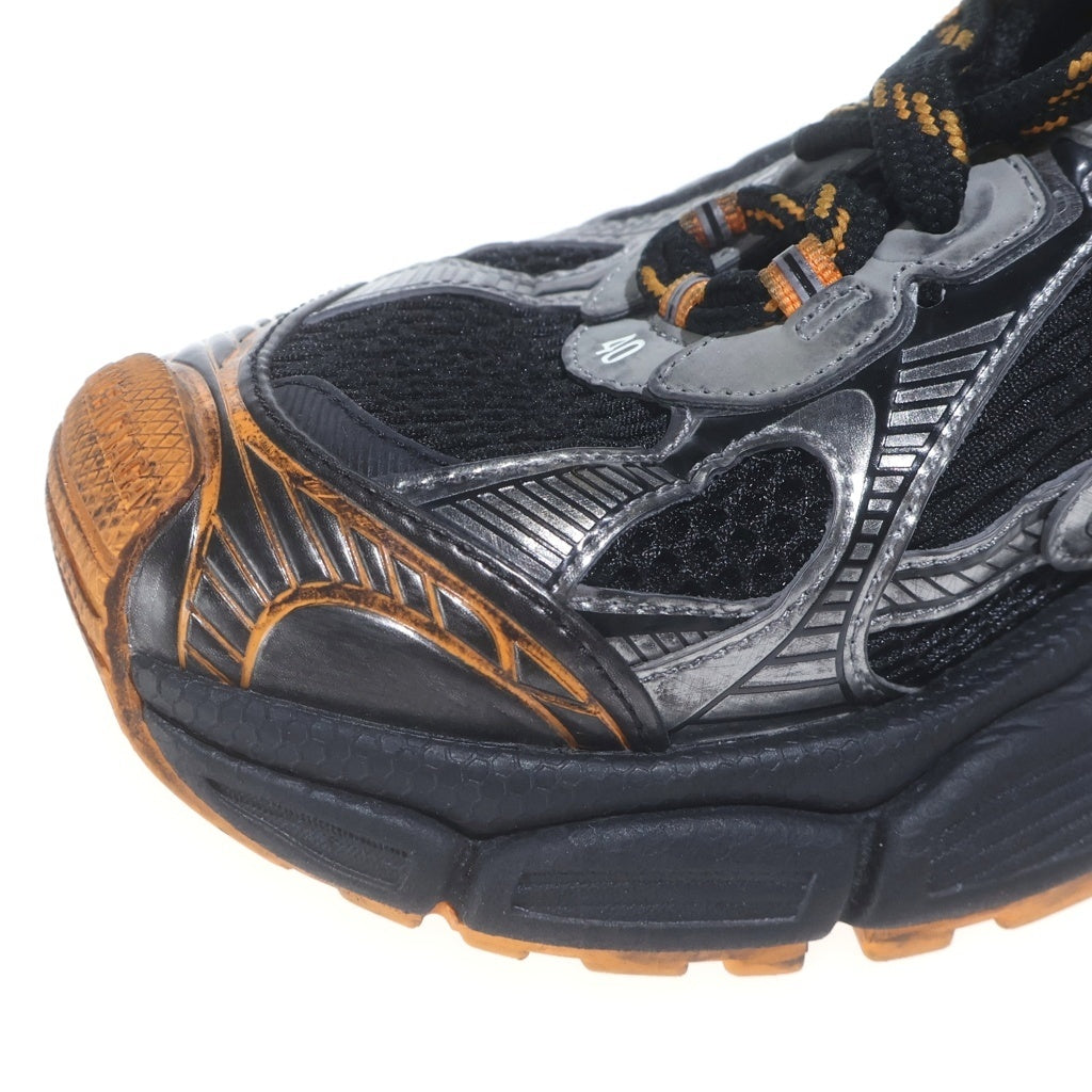 BALENCIAGA(バレンシアガ) 3XL SNEAKER スリーエックスエル ユーズド加工 メッシュ ローカットスニーカー ブラック/オレンジ 734734