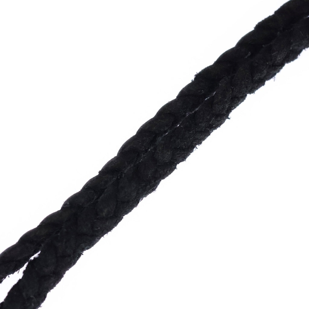 CHROME HEARTS(クロムハーツ) LEATHER BRAID スクロールレザーブレード ネックレス ブラック/シルバー