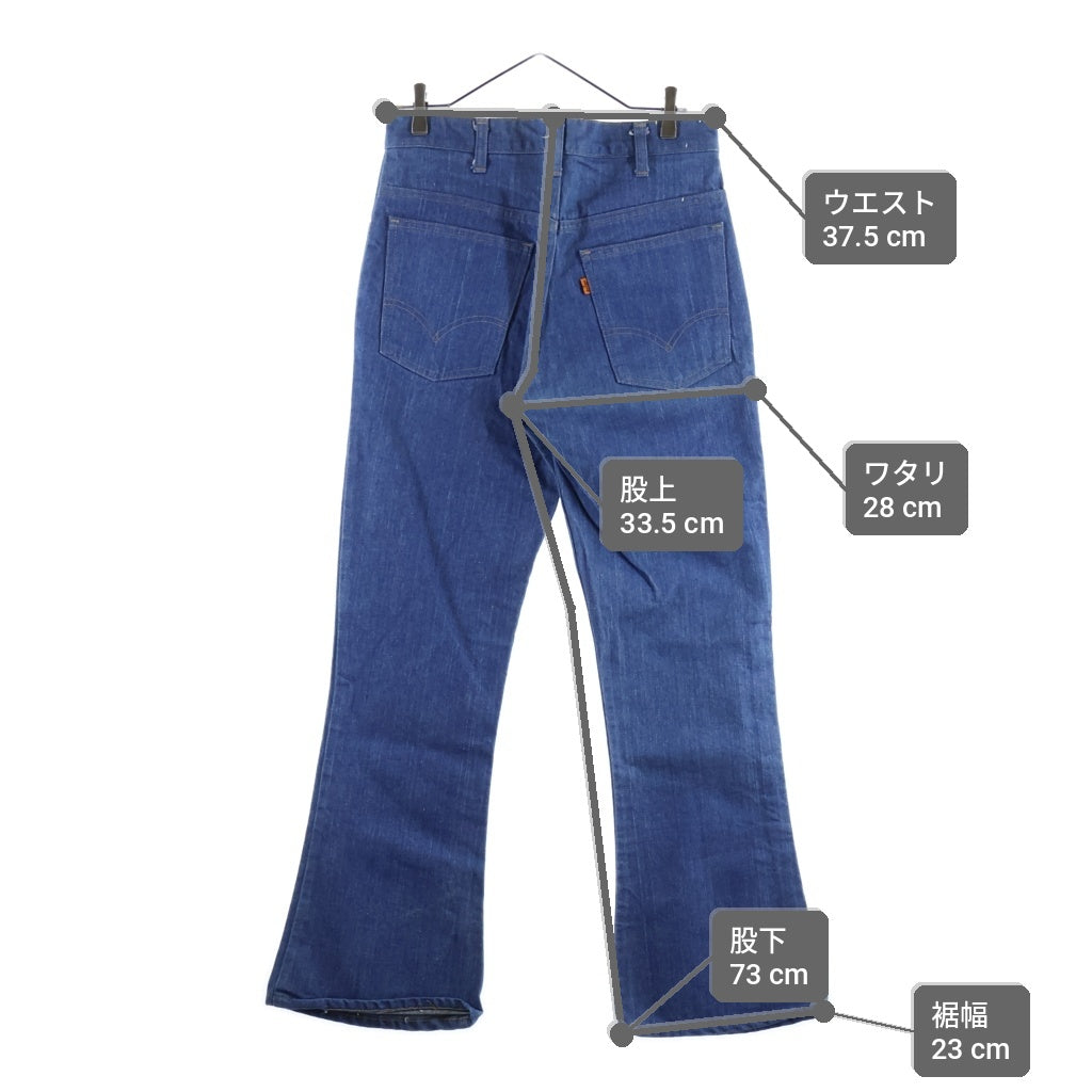 Levi's(リーバイス) 70s 646 ベルボトム 42TALONジップ オレンジタブ フレアジーンズ デニムパンツ インディゴ ‐