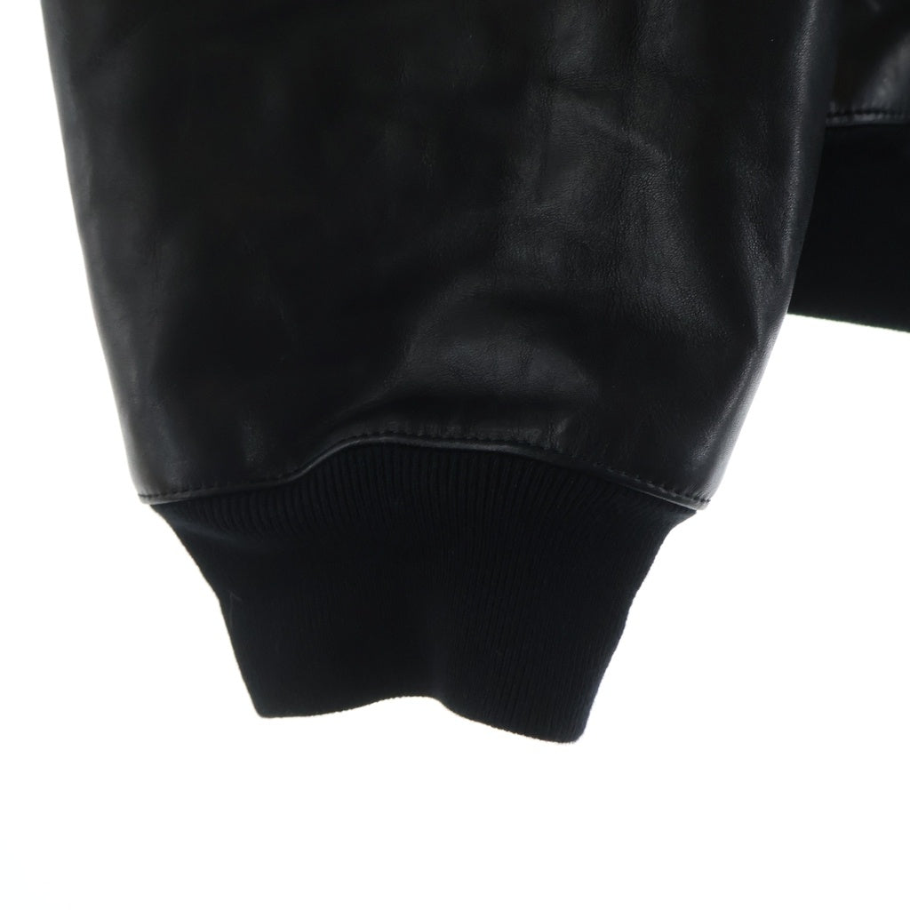 BALENCIAGA(バレンシアガ) 24AW LINED ZIP-UP HOODIE JACKET フロントロゴプリント ジップアップ レザーフーデットジャケット ブラック 790311 TQS15