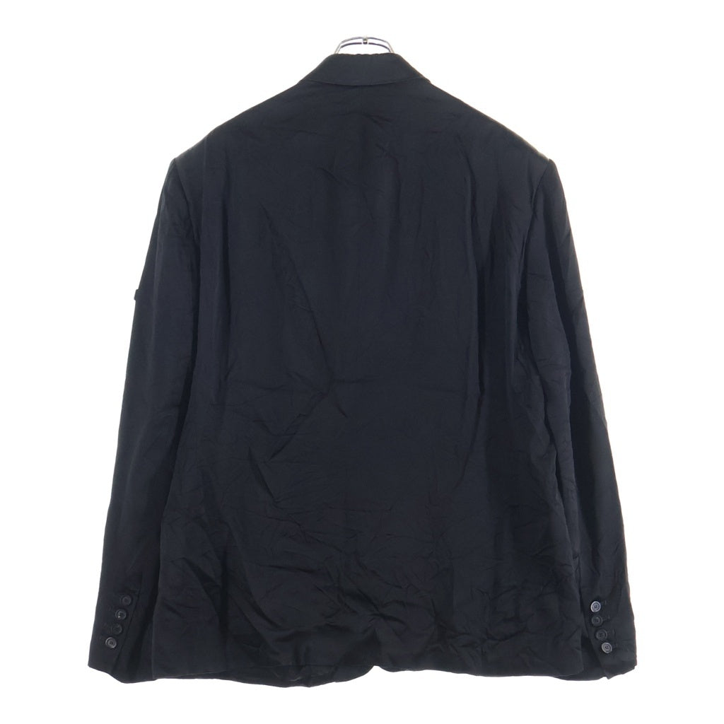 BALENCIAGA(バレンシアガ) シワ加工 アームラバーロゴ テーラードジャケット ブラック 674431 TL028