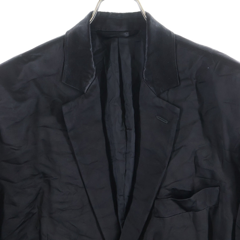 BALENCIAGA(バレンシアガ) シワ加工 アームラバーロゴ テーラードジャケット ブラック 674431 TL028