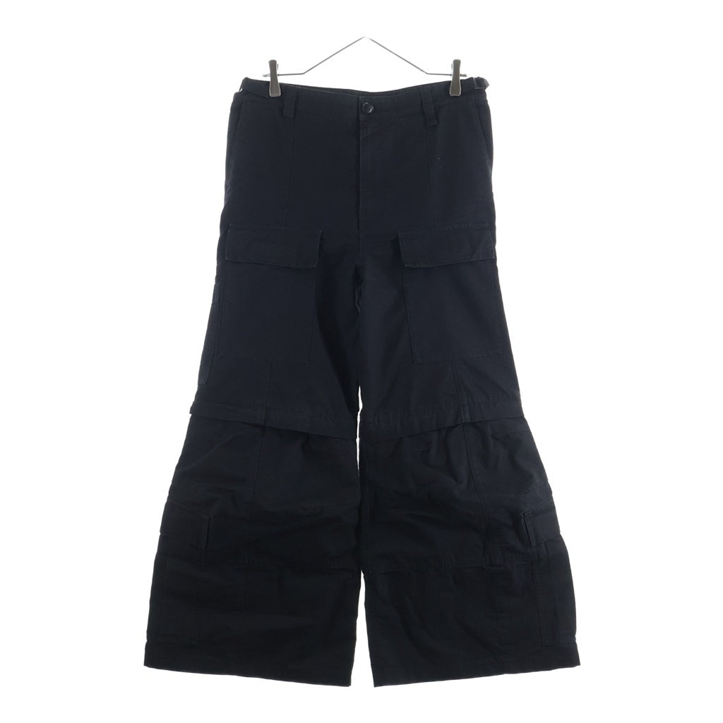 BALENCIAGA(バレンシアガ) 23AW 768810 TKP27 カーゴフレアロングパンツ ブラック