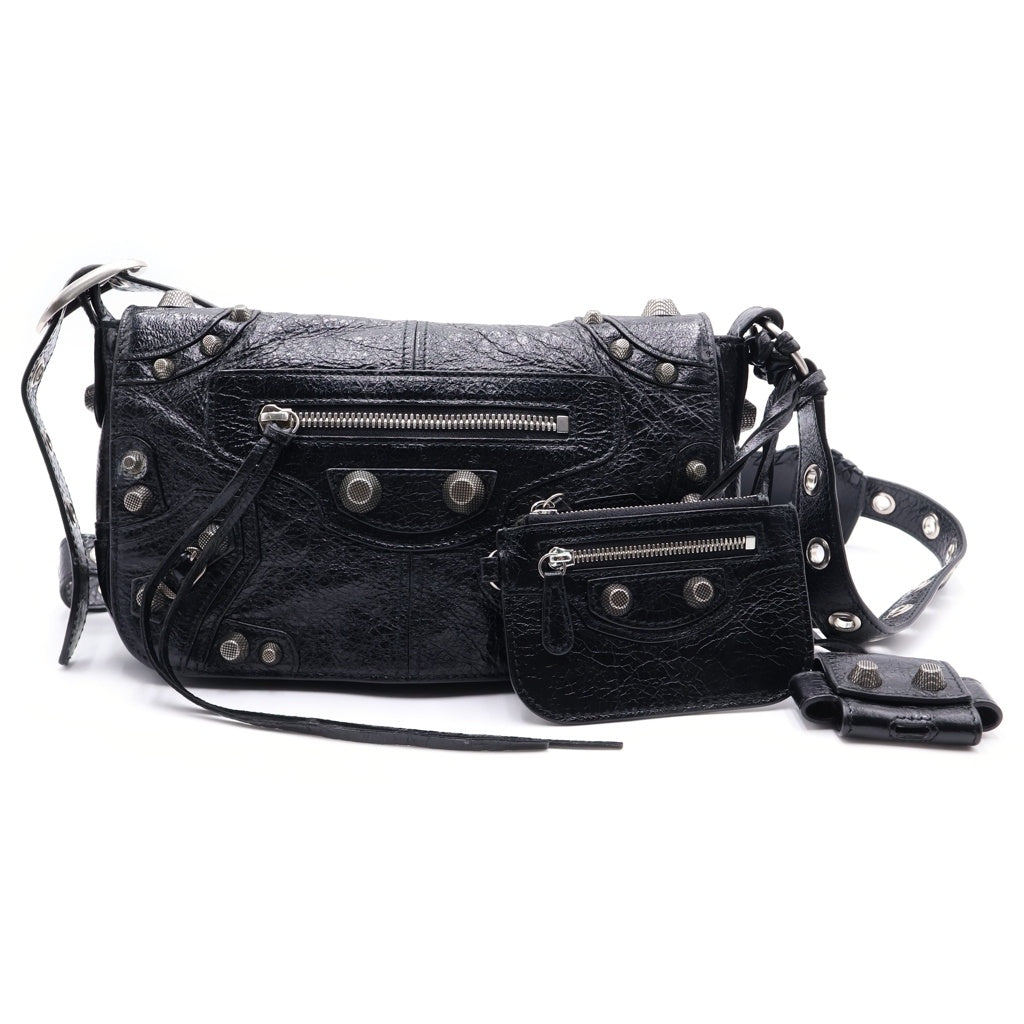BALENCIAGA(バレンシアガ) ルカゴール XS レザー ショルダーバッグ ブラック 719082 レディース