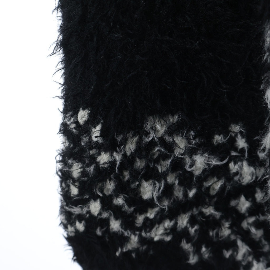 Children of the discordance(チルドレンオブザディスコーダンス) OVERSIZED STAR MOTIF KNIT HOODIE オーバーサイズド スター モチーフ ニット プルオーバーパーカー フーディー ブラック COTDKN-656