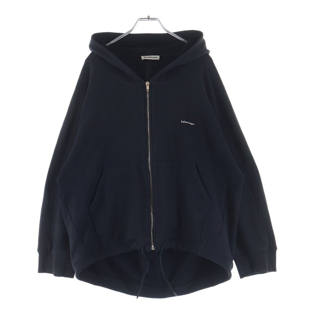 BALENCIAGA(バレンシアガ) 16AW ロゴプリント ジップアップパーカー ブラック 482205 TYK30