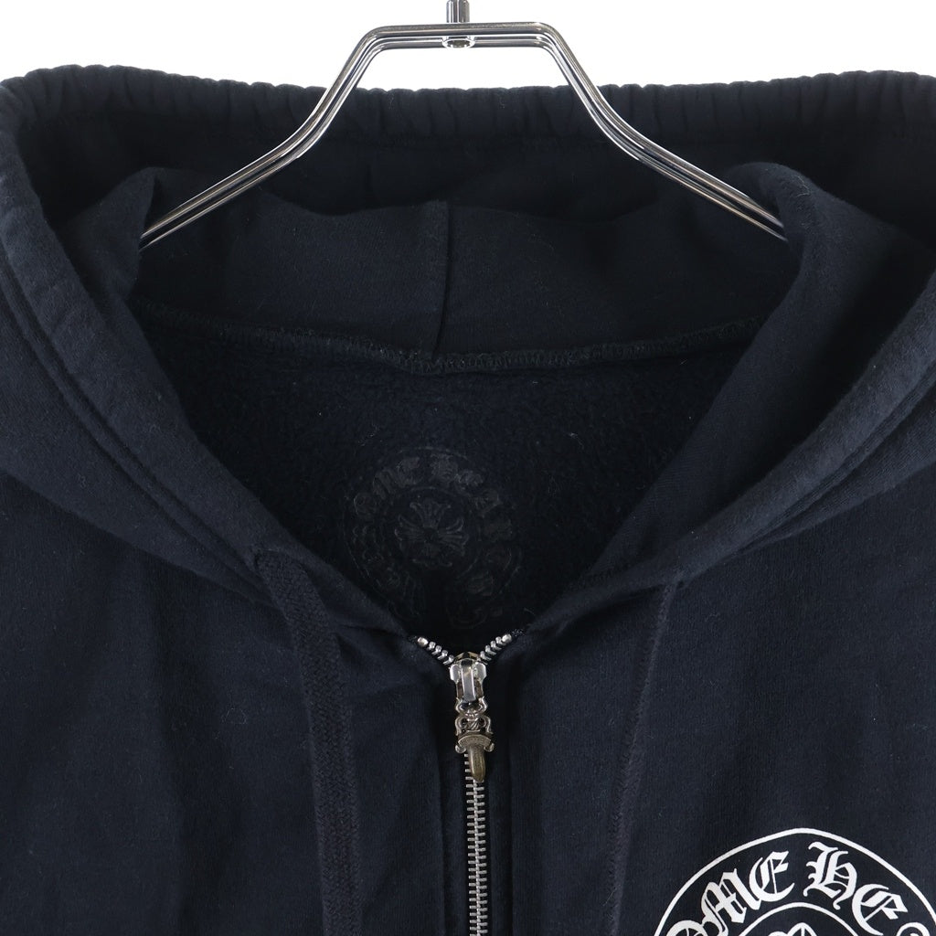 CHROME HEARTS(クロムハーツ) SWTSHRT HD ZIP LTD 東京限定バックホースシュープリントジップアップパーカー ブラック