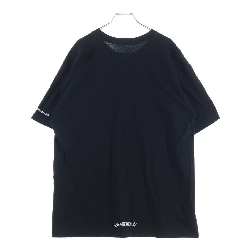 CHROME HEARTS(クロムハーツ) Neck Logo ネックロゴ クルーネック半袖Tシャツカットソー ブラック ‐