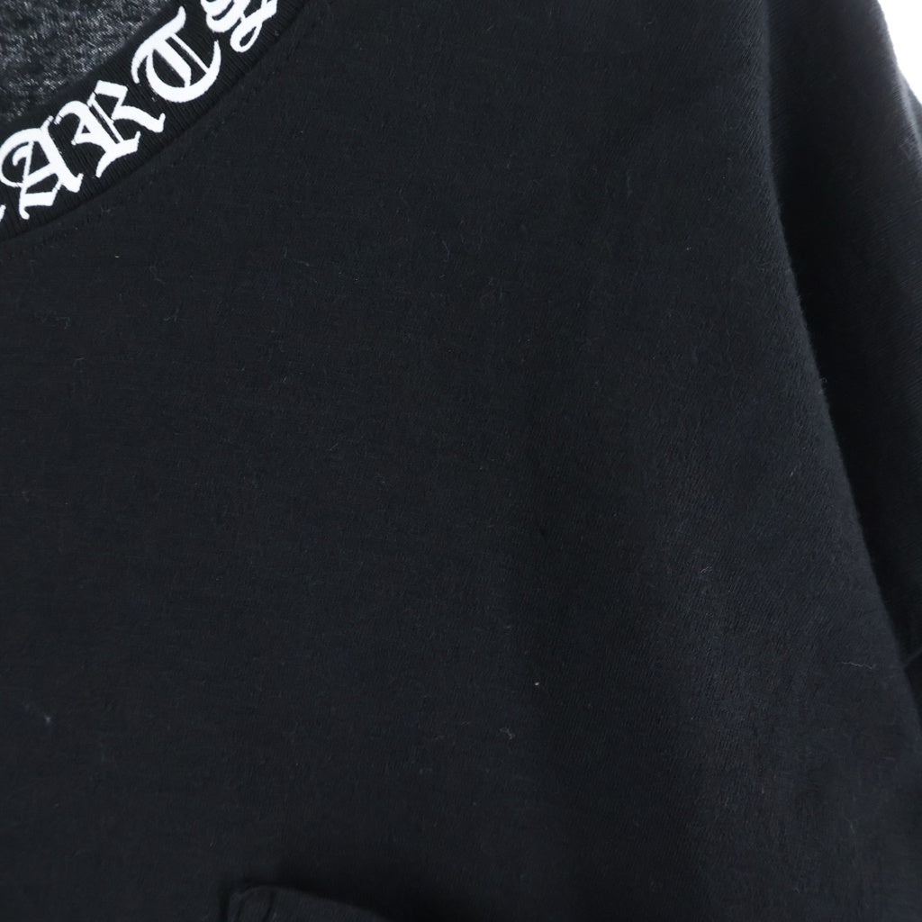 CHROME HEARTS(クロムハーツ) Neck Logo ネックロゴ クルーネック半袖Tシャツカットソー ブラック ‐