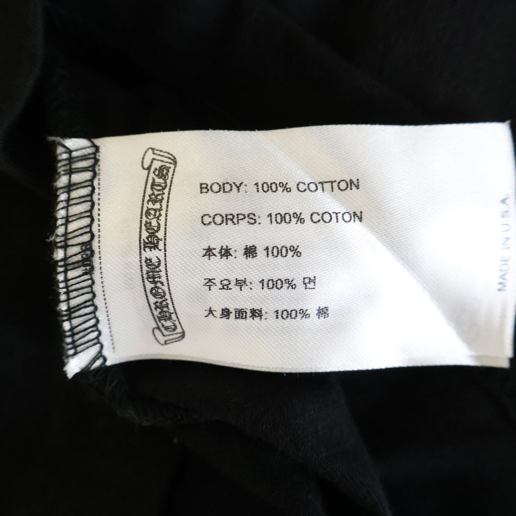 CHROME HEARTS(クロムハーツ) Neck Logo ネックロゴ クルーネック半袖Tシャツカットソー ブラック ‐