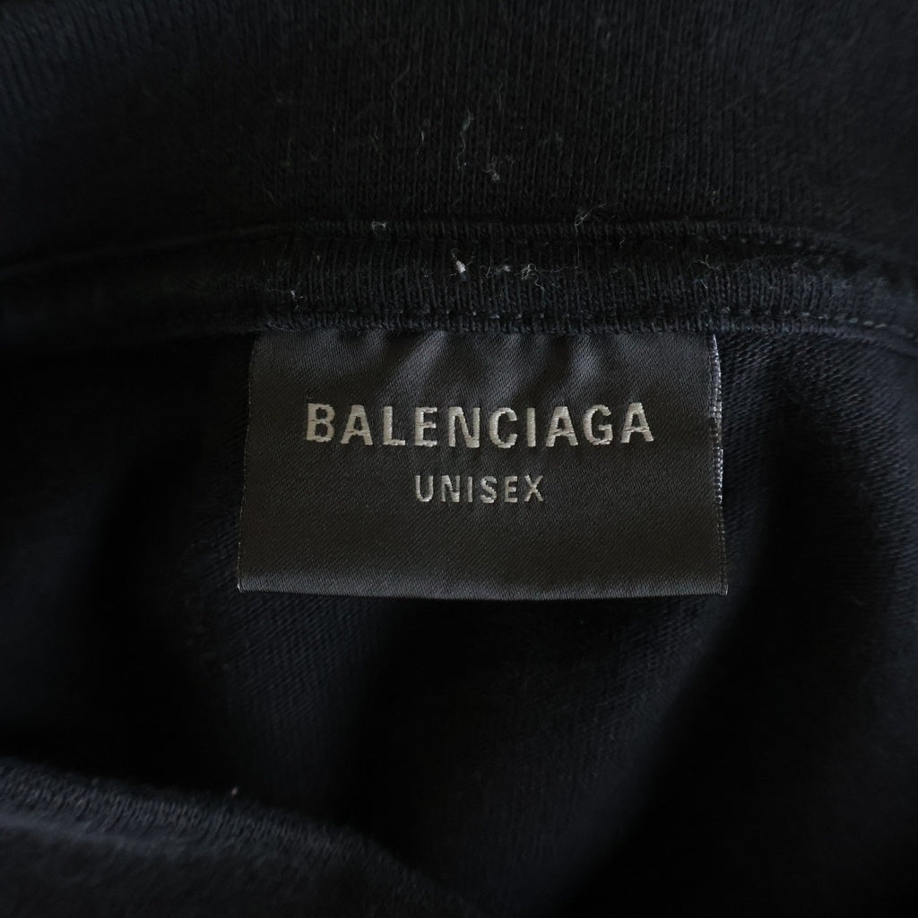 BALENCIAGA(バレンシアガ) 24SS Darkwave Tee オーバーサイズ ダメージ加工 半袖 クルーネック Tシャツ カットソー ブラック 739028 TPVN5