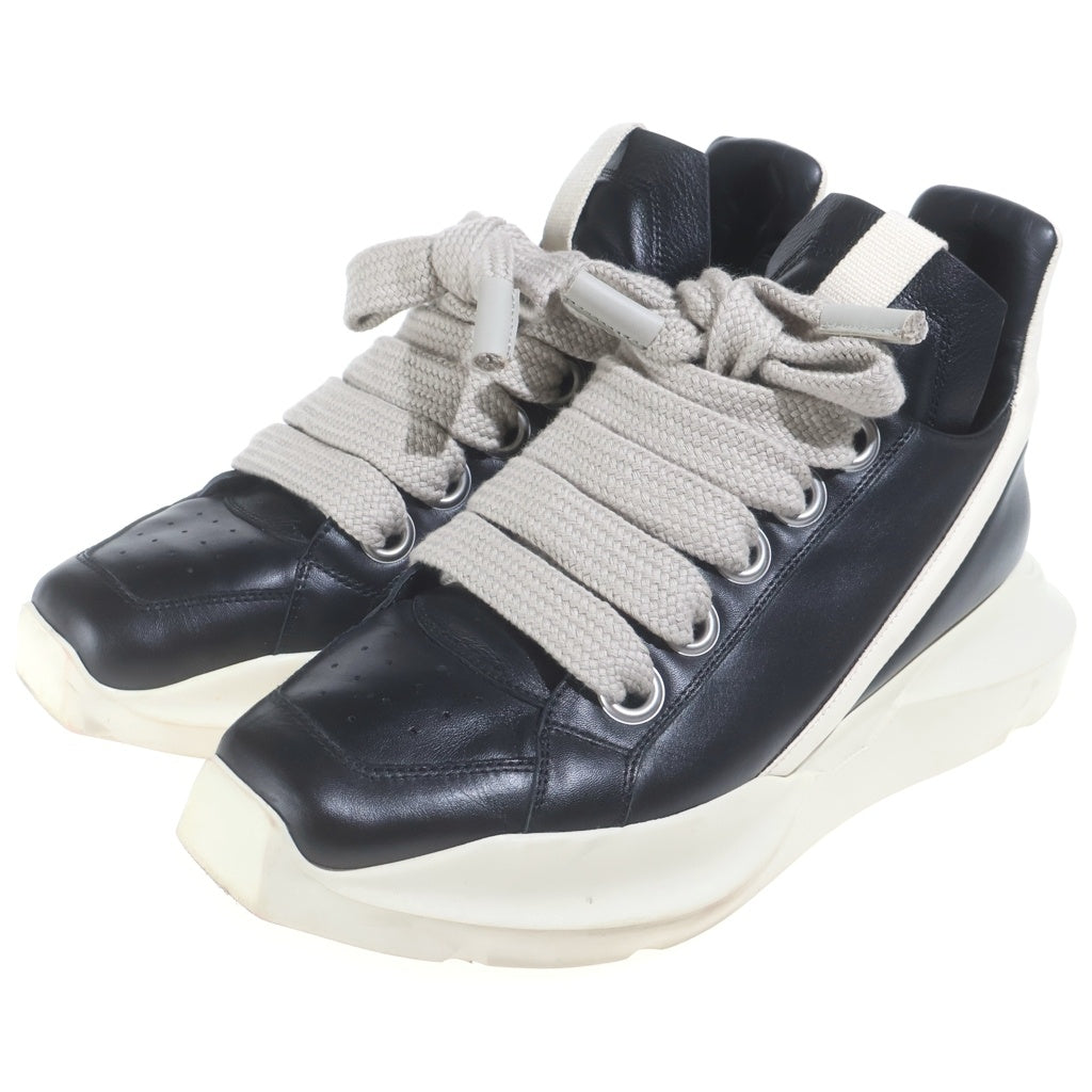 Rick Owens(リックオウエンス) Geth Runner Jumbo Lace ゲスランナー ジャンボレース ローカット スニーカー ブラック RR01C4817LPOW2