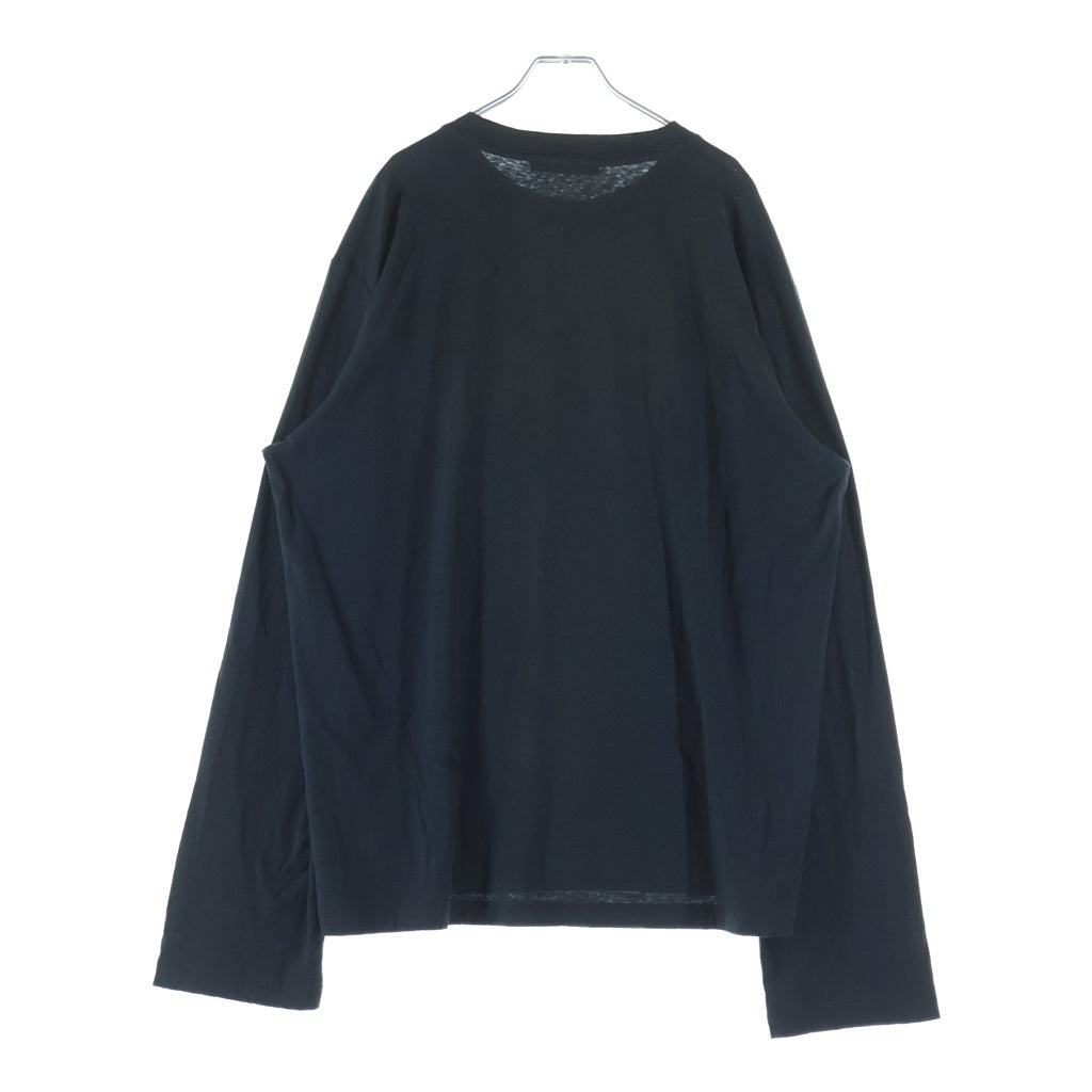 Acne Studios(アクネ ストゥディオズ) スプレー加工ロゴプリント クルーネック 半袖Tシャツ ブラック FN-UX-TSHI000016