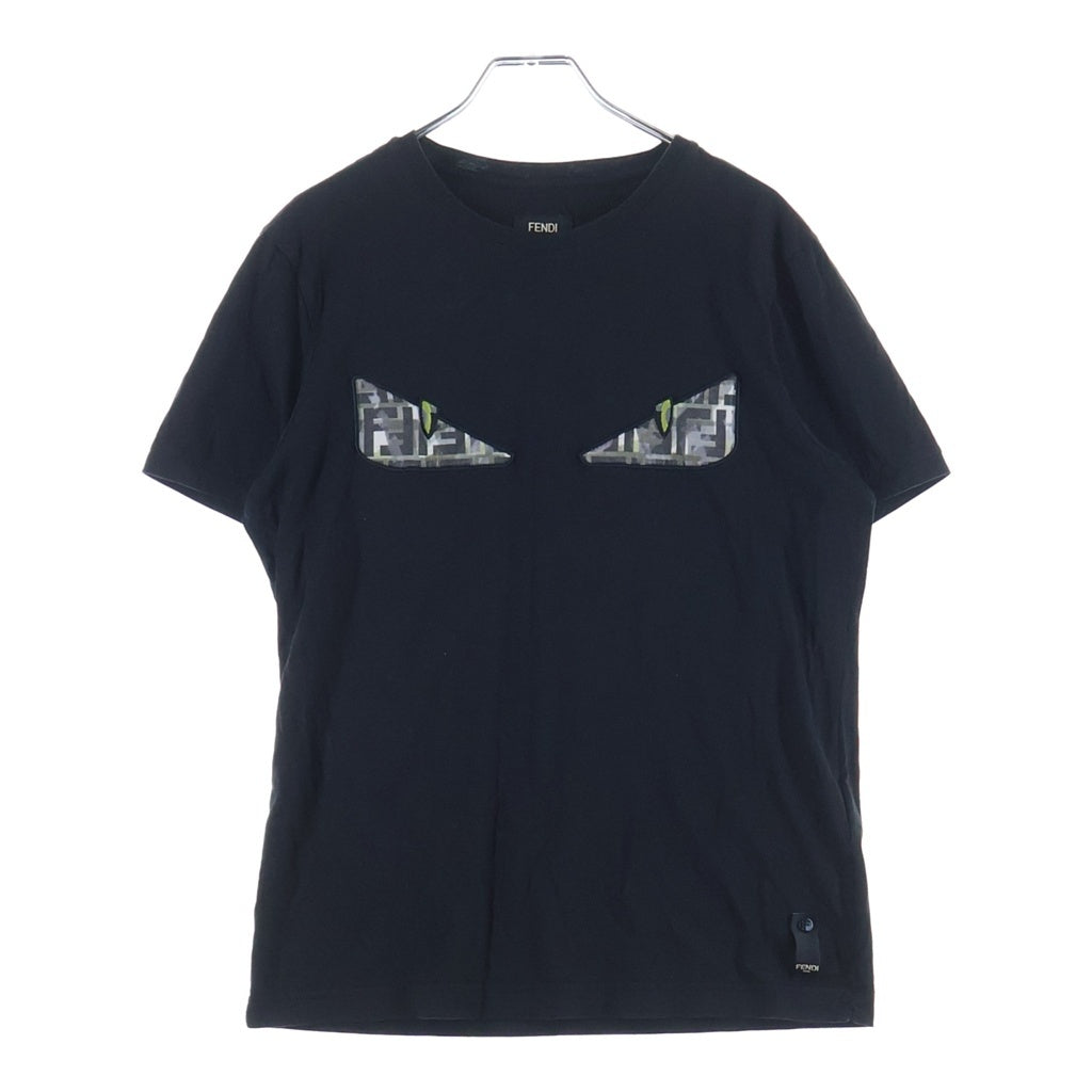 FENDI(フェンディ) バグズアイ クルーネック 半袖Tシャツ ブラック FY0894 ABR7