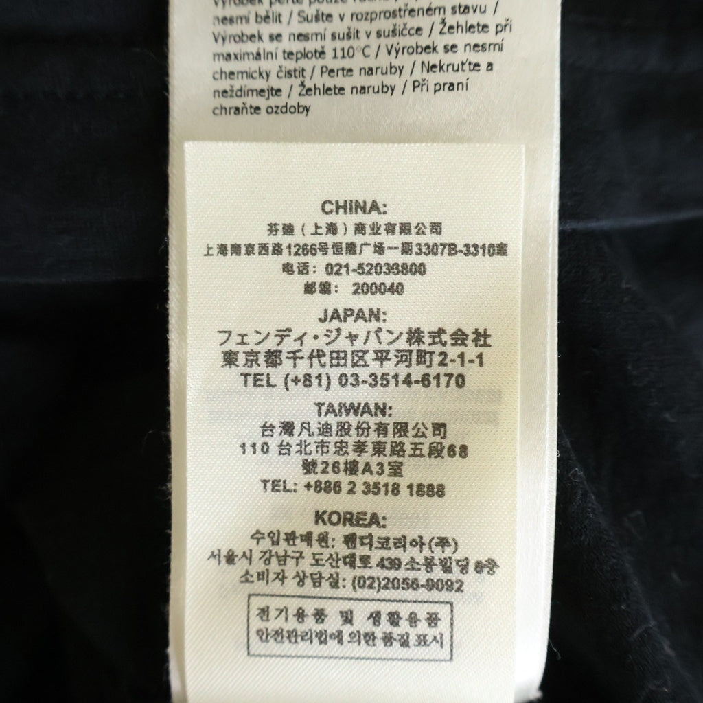 FENDI(フェンディ) バグズアイ クルーネック 半袖Tシャツ ブラック FY0894 ABR7