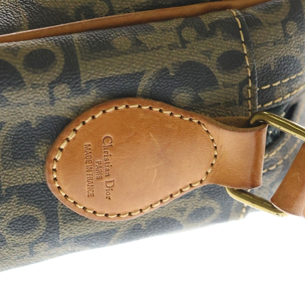 Christian Dior(クリスチャンディオール) Vintage トロッター柄 ショルダーバッグ 総柄 ブラック レディース