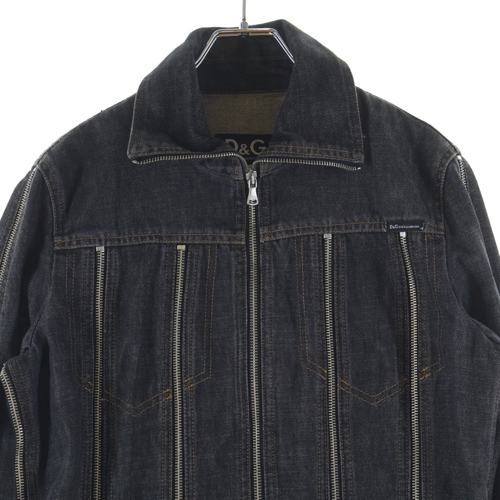 D&G(ディーアンドジー) Multi Zipper Biker Jacket マルチジッパーバイカージャケット インディゴ