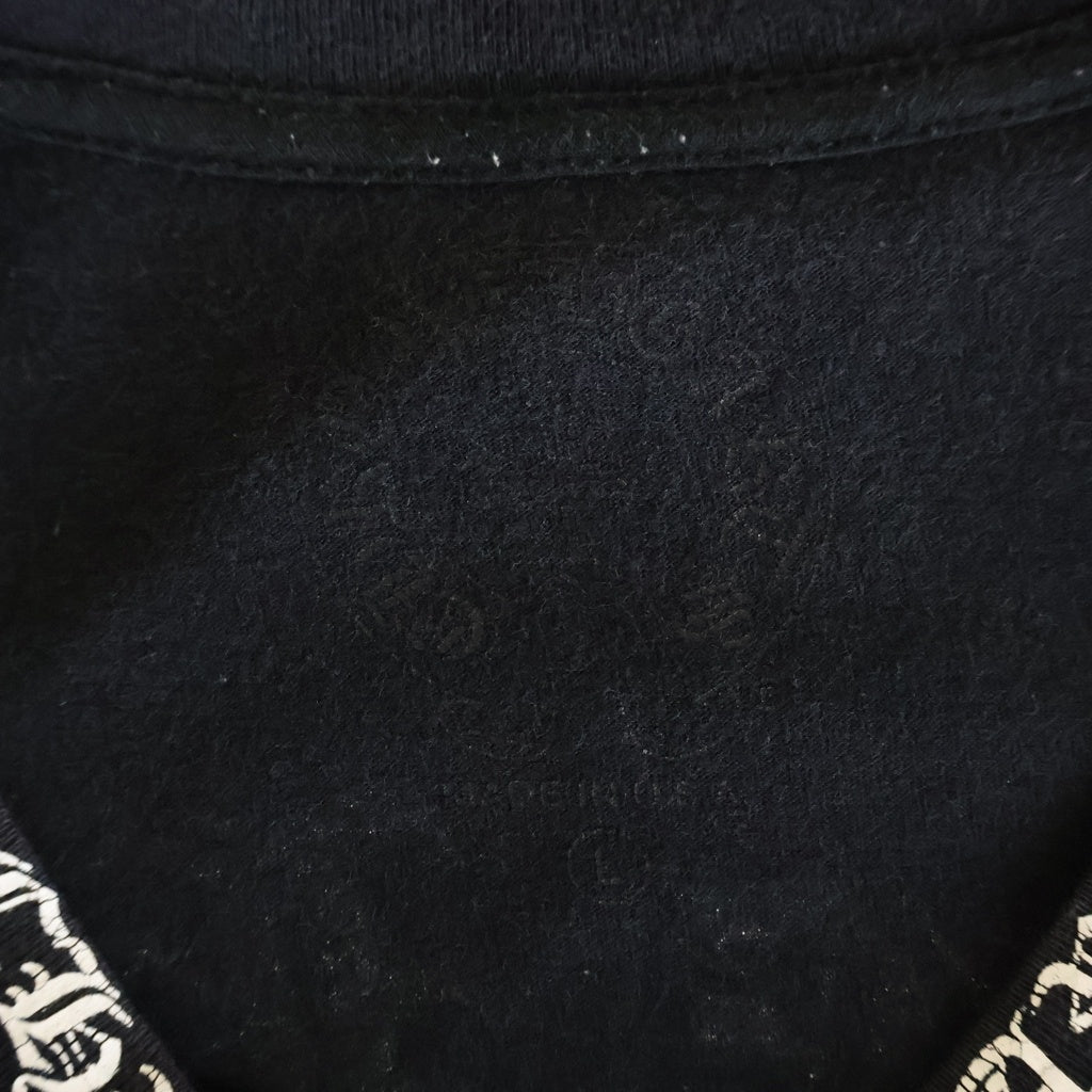 CHROME HEARTS(クロムハーツ) Neck Logo Cross Sleeve L/S Tee ネックロゴ クロススリーブ ロングスリーブTシャツ バッククロスプリント ブラック