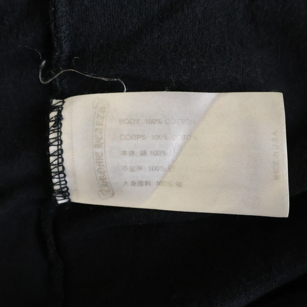 CHROME HEARTS(クロムハーツ) Neck Logo Cross Sleeve L/S Tee ネックロゴ クロススリーブ ロングスリーブTシャツ バッククロスプリント ブラック