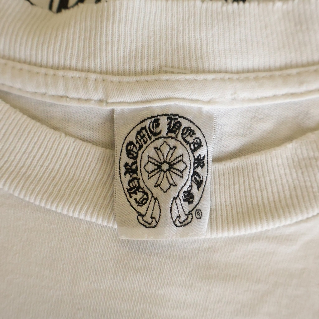 CHROME HEARTS(クロムハーツ) OLD CH T-SHIRT TOKYO FUCK YOU 東京限定 ヘアリークロス ホースシュープリント半袖Tシャツ ホワイト