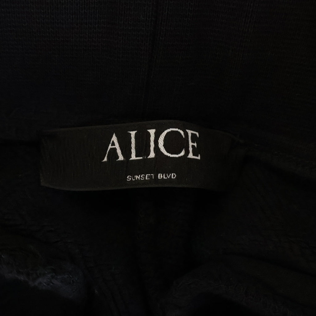 Alice Hollywood(アリス ハリウッド) サイドライン ワイドスウェットパンツ ブラック