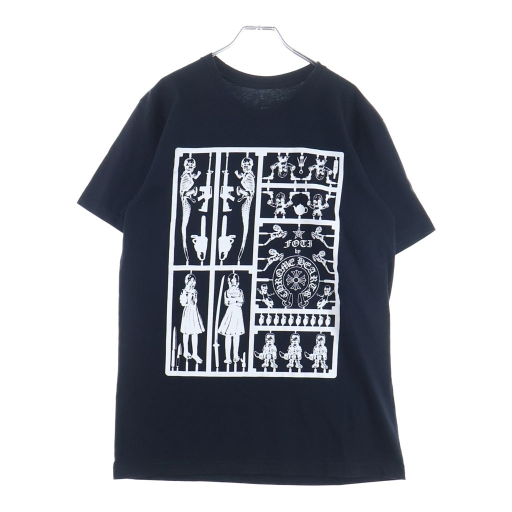 CHROME HEARTS(クロムハーツ) FOTI フォティ グラフィックプリント 半袖Tシャツ クルーネックカットソー ブラック