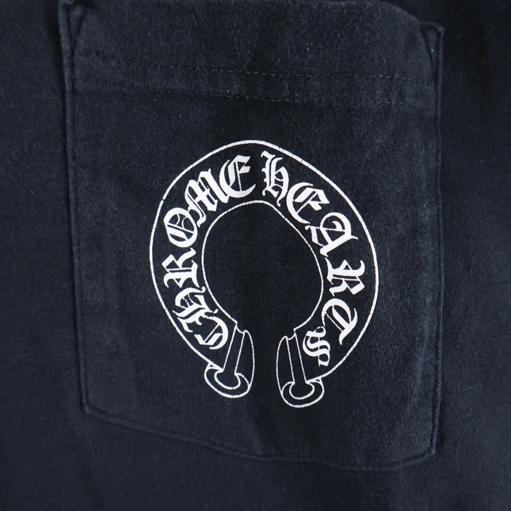 CHROME HEARTS(クロムハーツ) Made in Hollywood Multi Logo L/S Tee CHクロス プリント ロングスリーブ 長袖Tシャツ ブラック