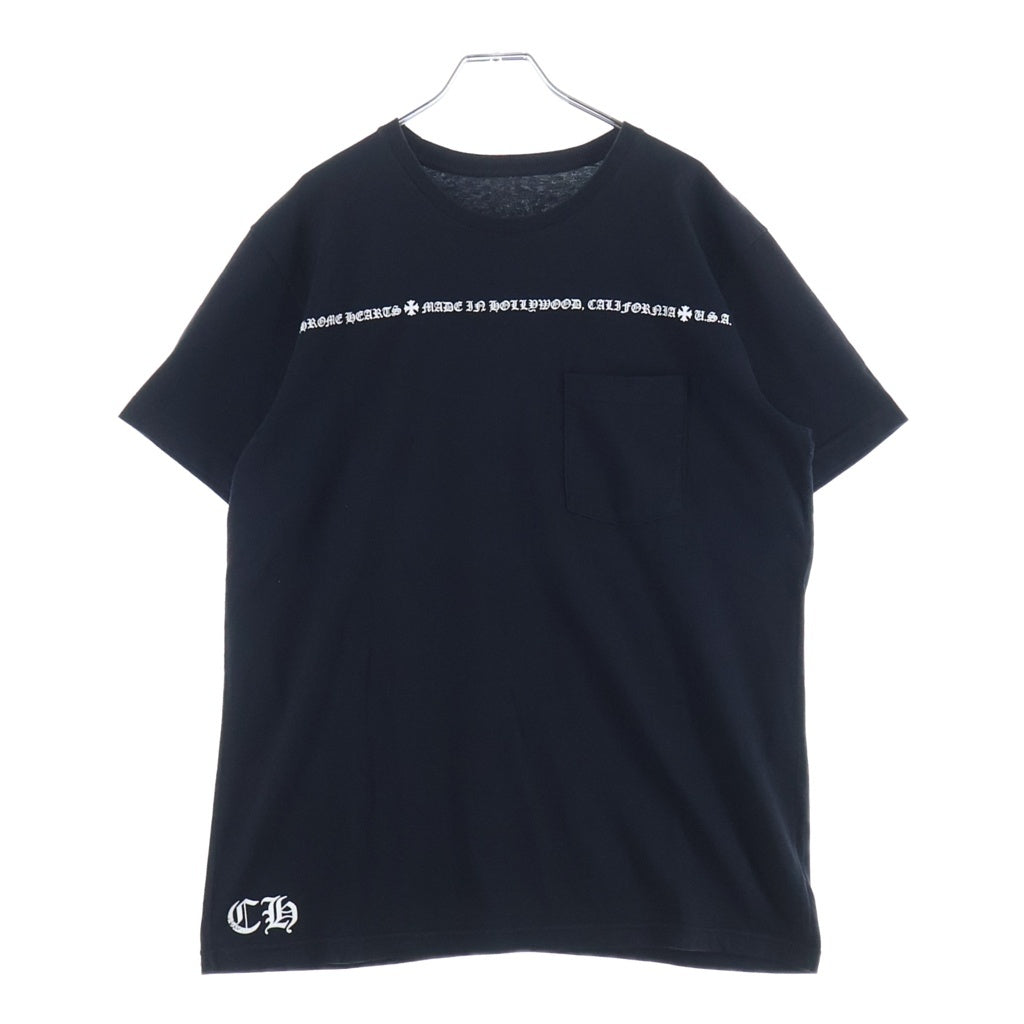 CHROME HEARTS(クロムハーツ) Made in Hollywood フロントプリント半袖Tシャツ クルーネックカットソー ブラック