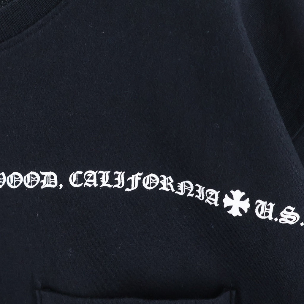 CHROME HEARTS(クロムハーツ) Made in Hollywood フロントプリント半袖Tシャツ クルーネックカットソー ブラック