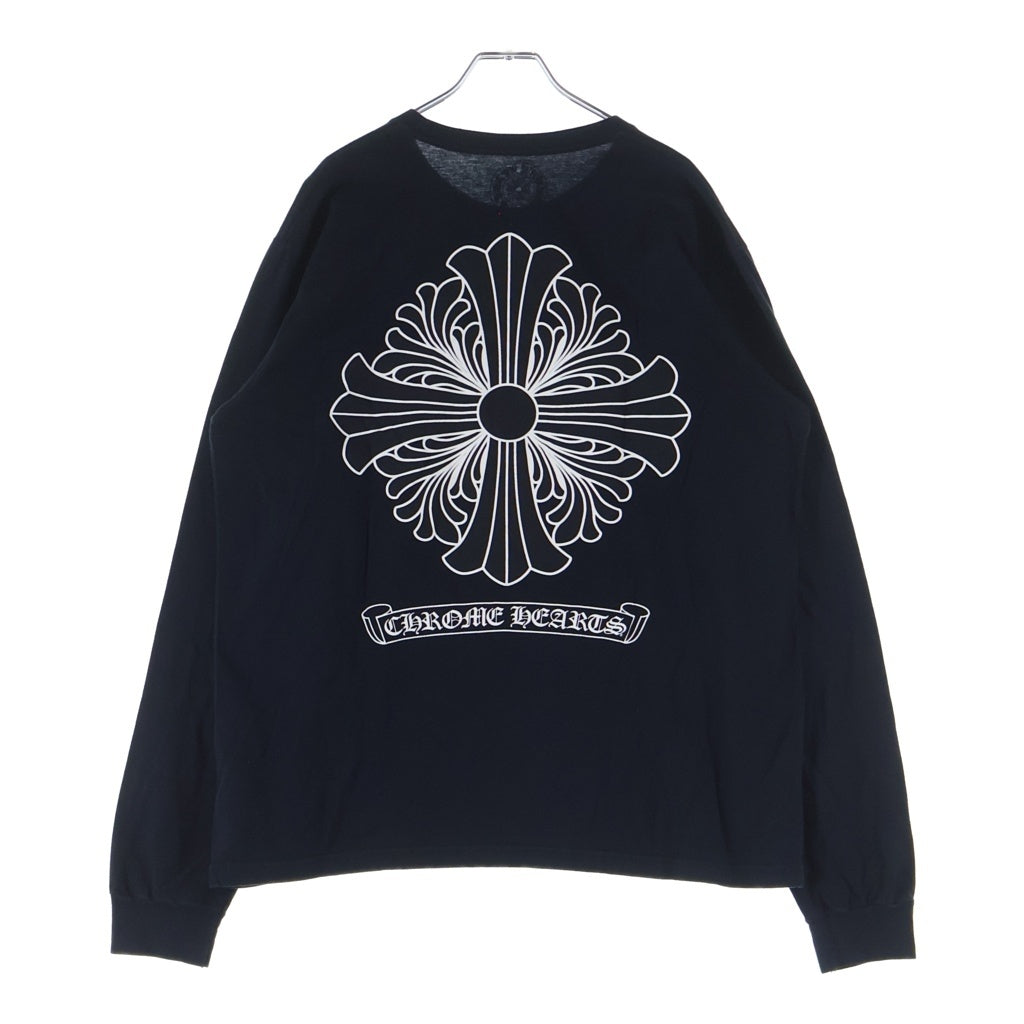 CHROME HEARTS(クロムハーツ) CH PLUS T-SHRT CHプラス バックスクロールプリント 長袖Tシャツ カットソー ブラック