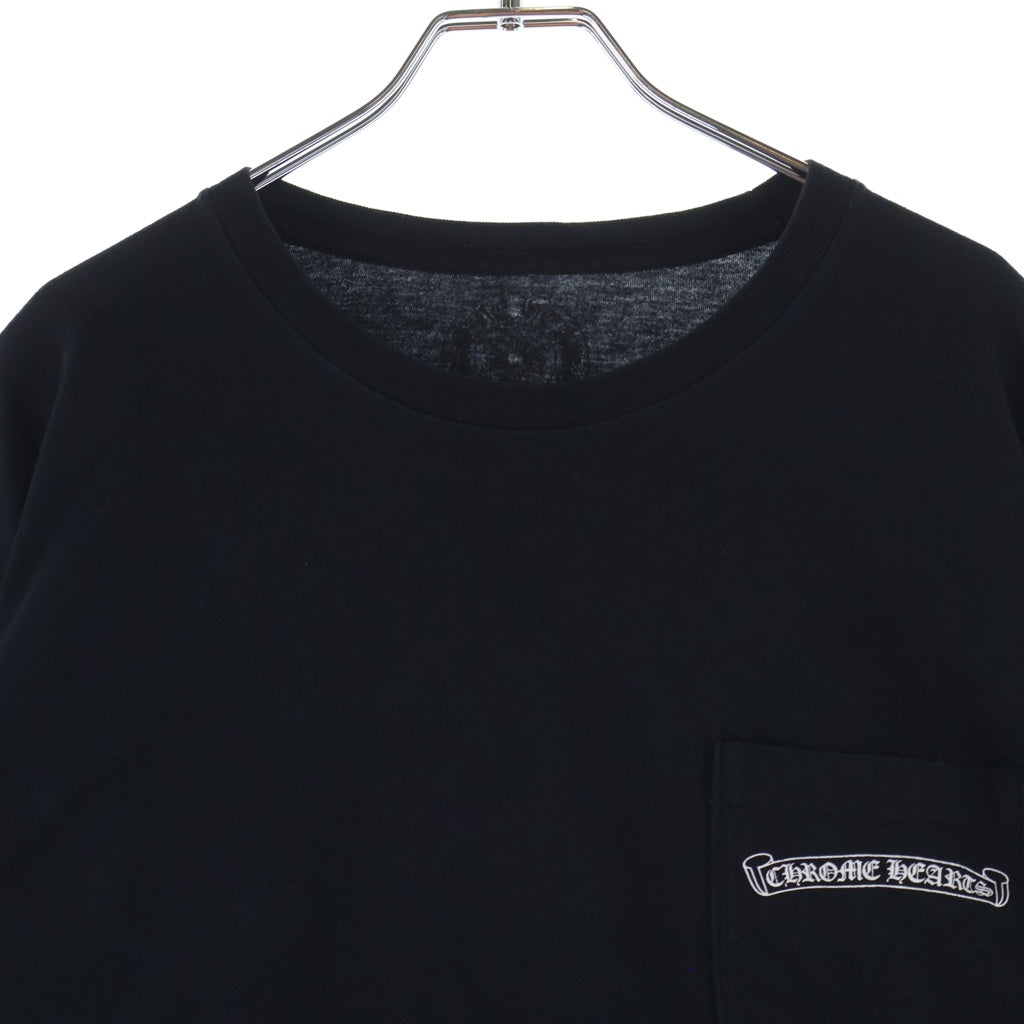 CHROME HEARTS(クロムハーツ) CH PLUS T-SHRT CHプラス バックスクロールプリント 長袖Tシャツ カットソー ブラック