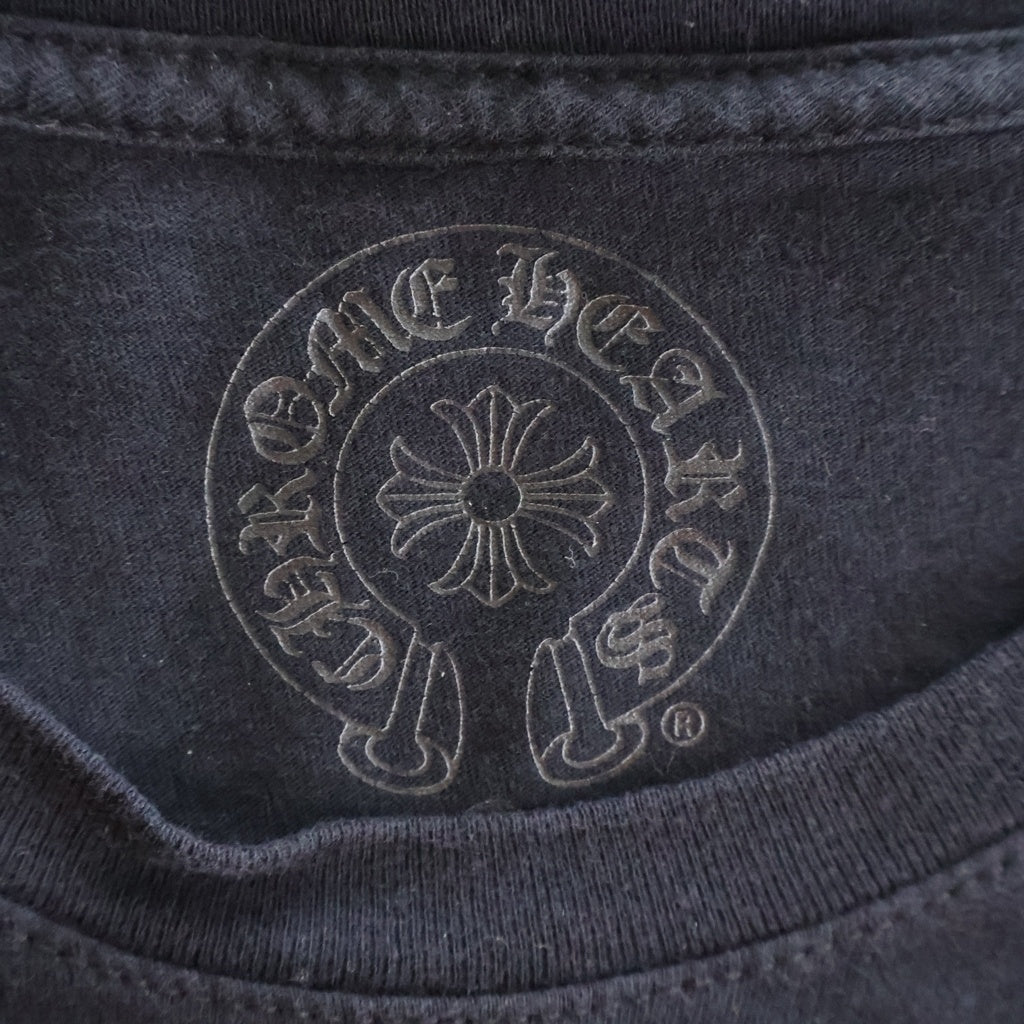 CHROME HEARTS(クロムハーツ) CH PLUS T-SHRT CHプラス バックスクロールプリント 長袖Tシャツ カットソー ブラック