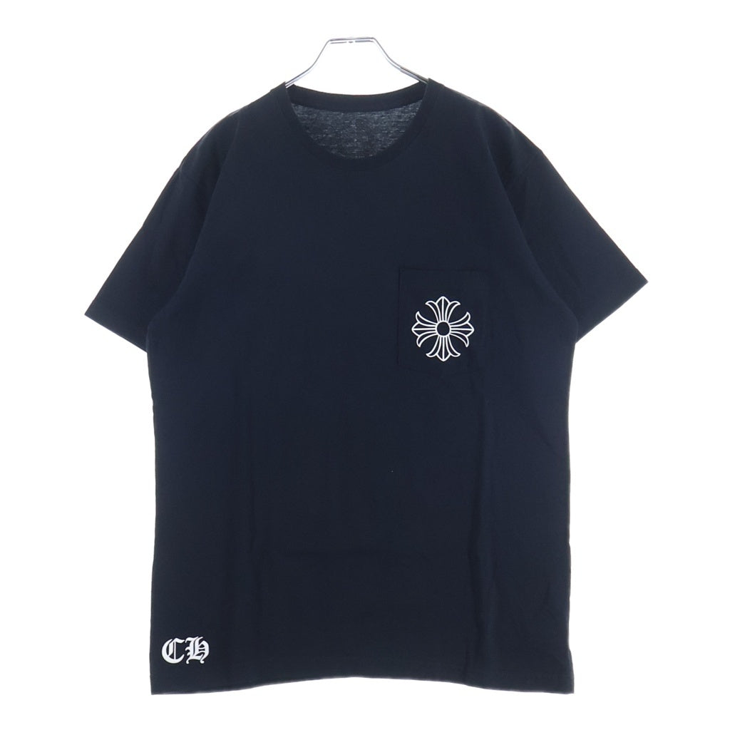 CHROME HEARTS(クロムハーツ) バックCHプラスプリント 半袖Tシャツ クルーネックカットソー ブラック