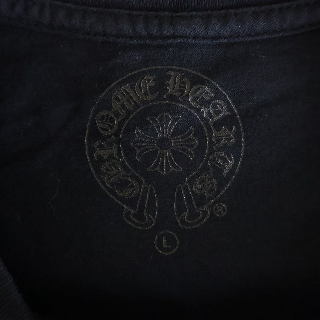 CHROME HEARTS(クロムハーツ) バックCHプラスプリント 半袖Tシャツ クルーネックカットソー ブラック