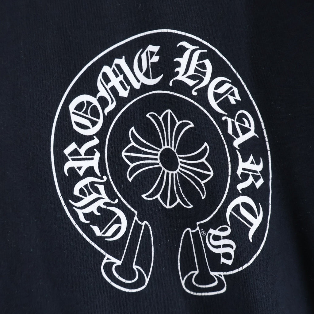 CHROME HEARTS(クロムハーツ) MATTY BOY GREEN CHOMPER マッティボーイ グリーンチョンパー バックプリント半袖Tシャツ クルーネックカットソー ブラック