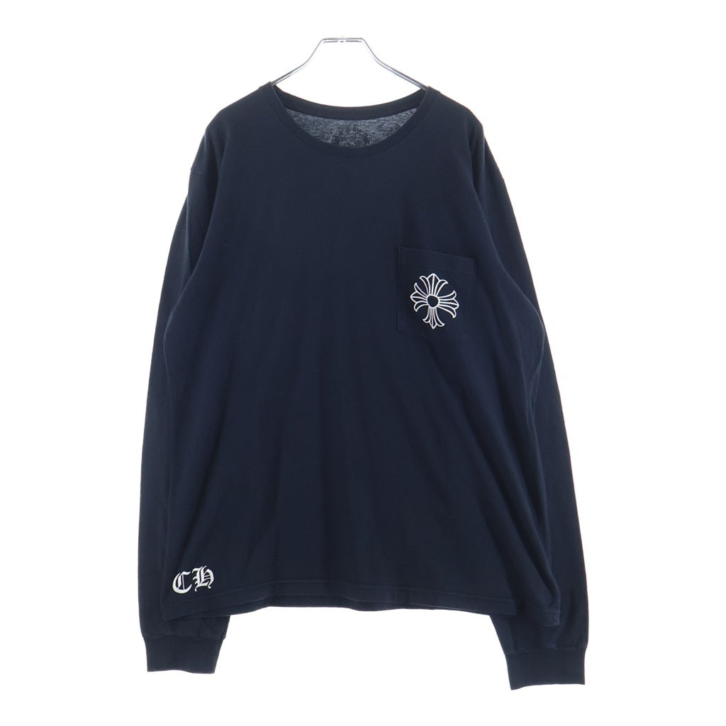 CHROME HEARTS(クロムハーツ) MADE IN HOLLYWOOD CHプラスバックプリント 長袖Tシャツ ブラック
